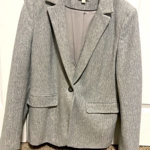 Loft Grey Herringbone Blazer